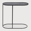 Tray Side Table | Varnished Wood | Black | Oblong | M | Tray Not Included
