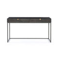 Kelby Writing Desk - Carved Vintage Brown