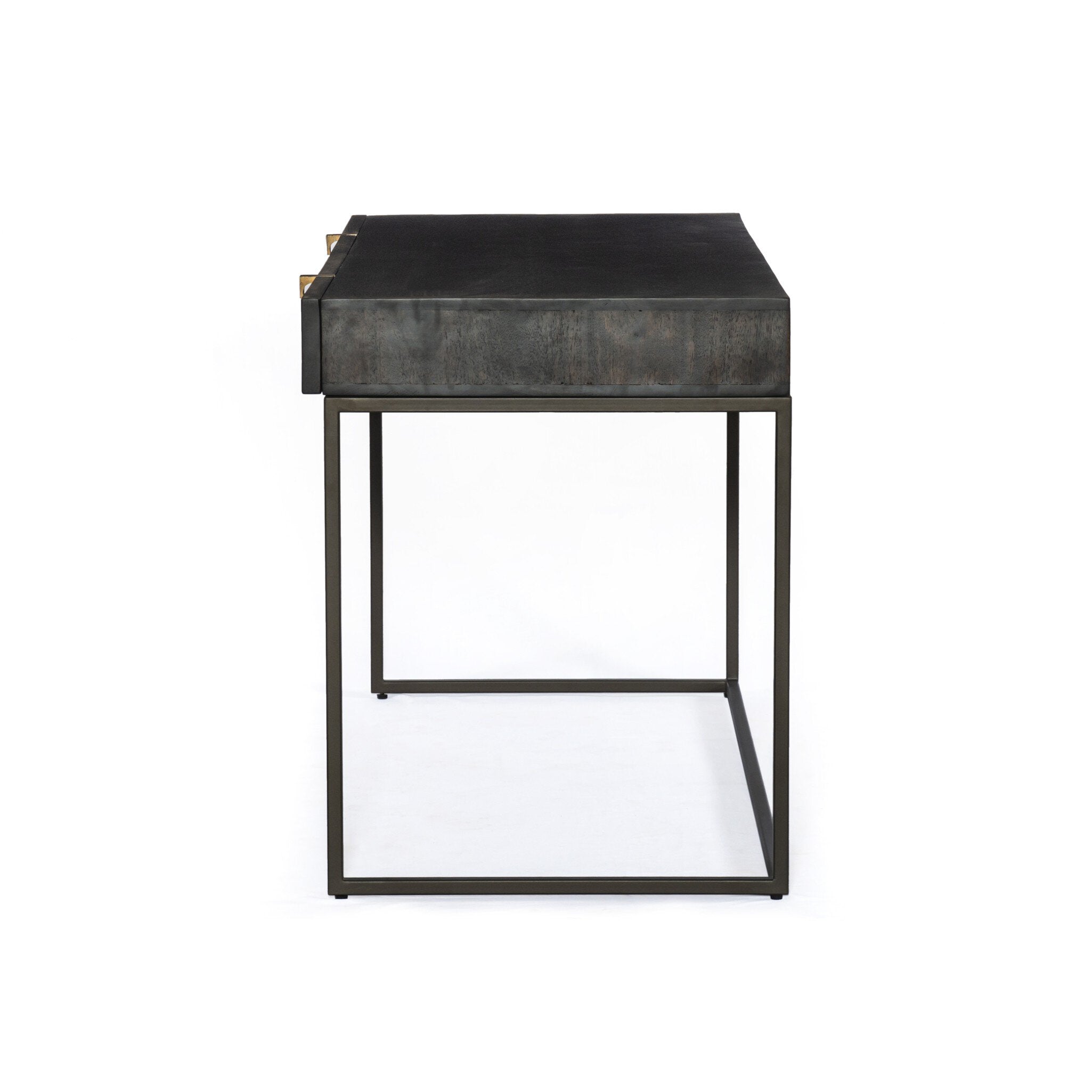 Kelby Writing Desk - Carved Vintage Brown