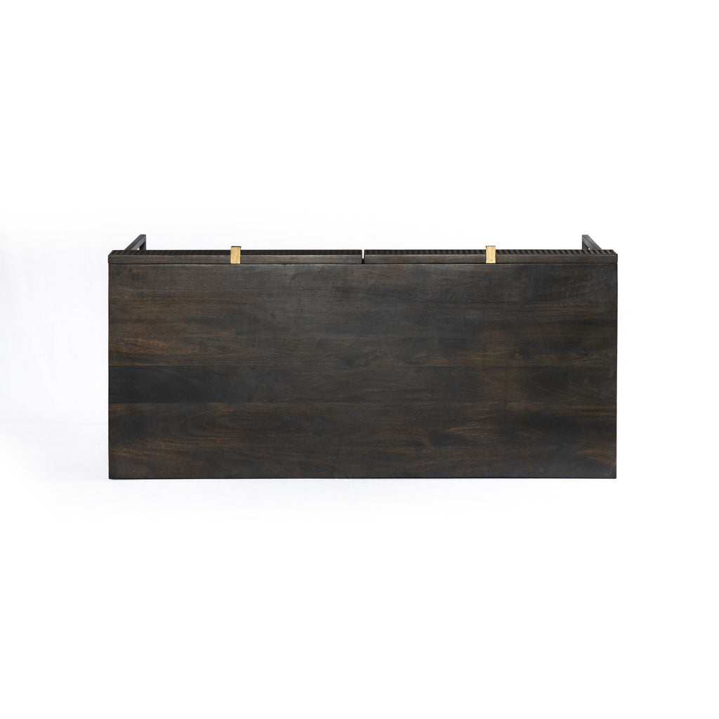 Kelby Writing Desk - Carved Vintage Brown