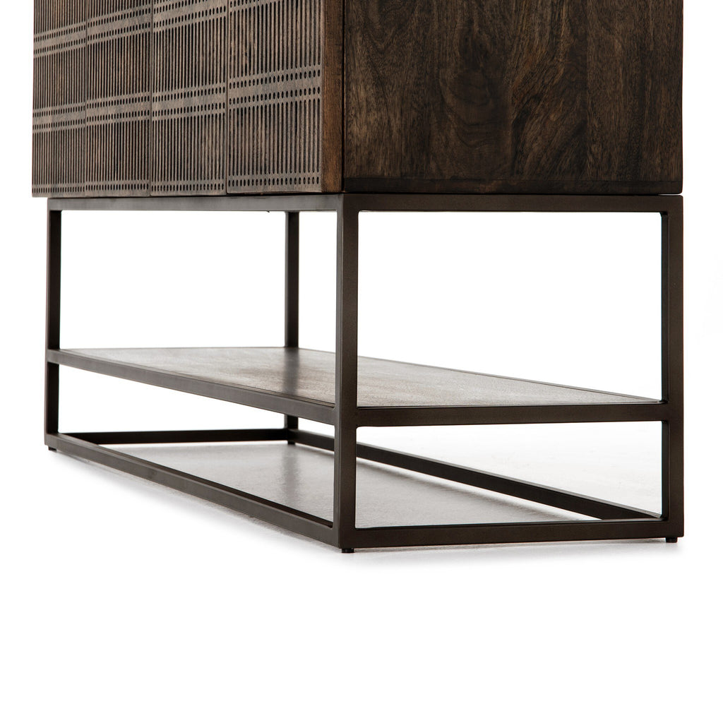 Kelby Small Media Console - Vintage Brown