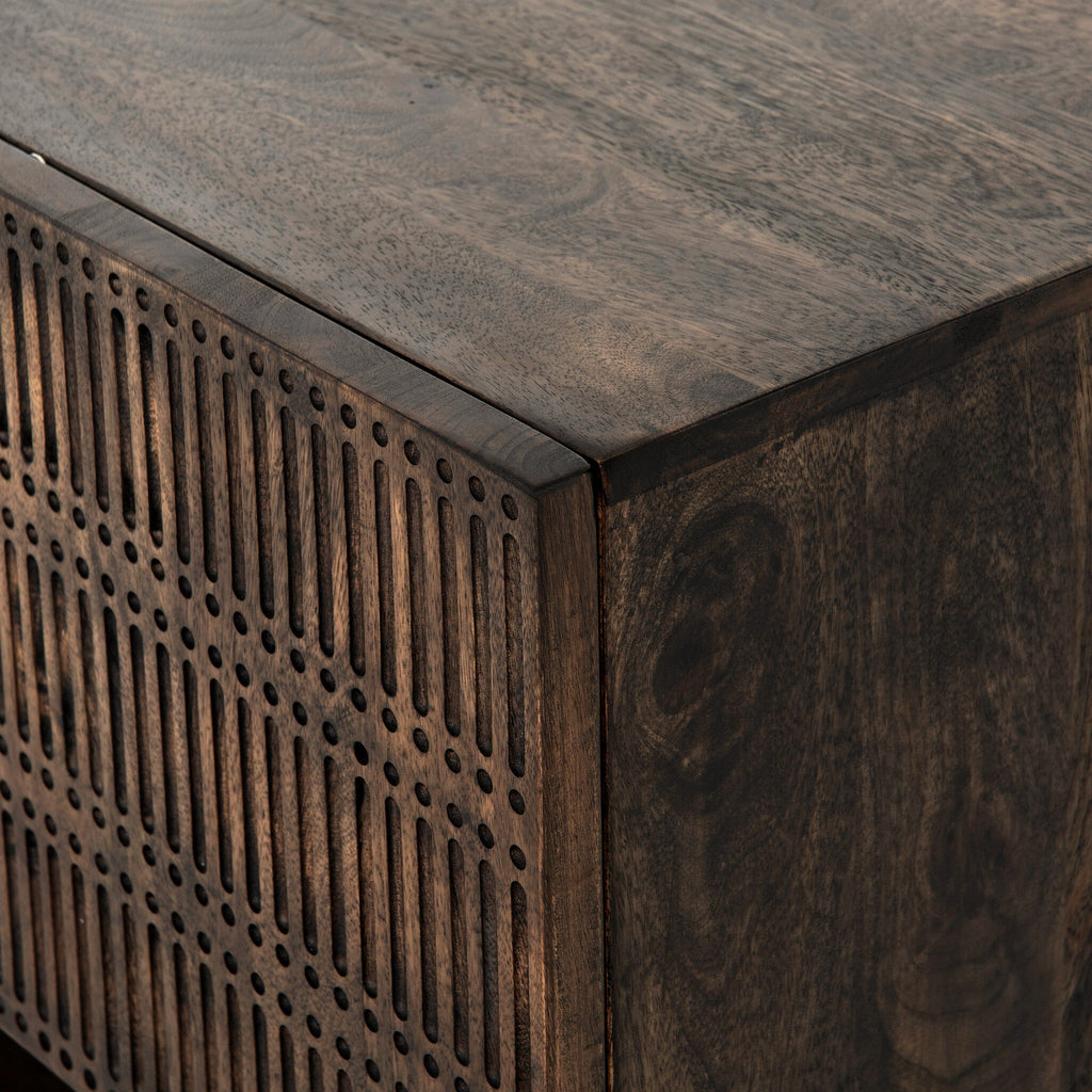 Kelby Small Media Console - Vintage Brown