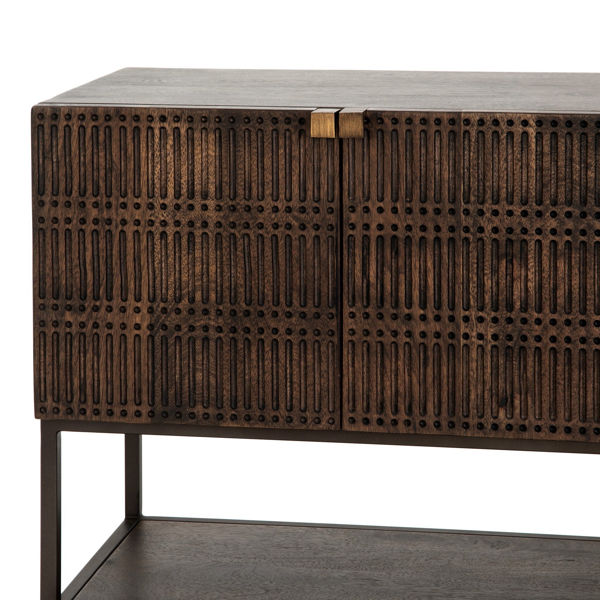 Kelby Small Media Console - Vintage Brown