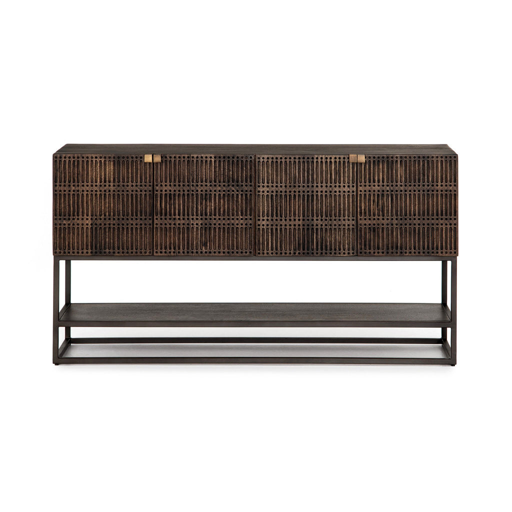 Kelby Small Media Console - Vintage Brown