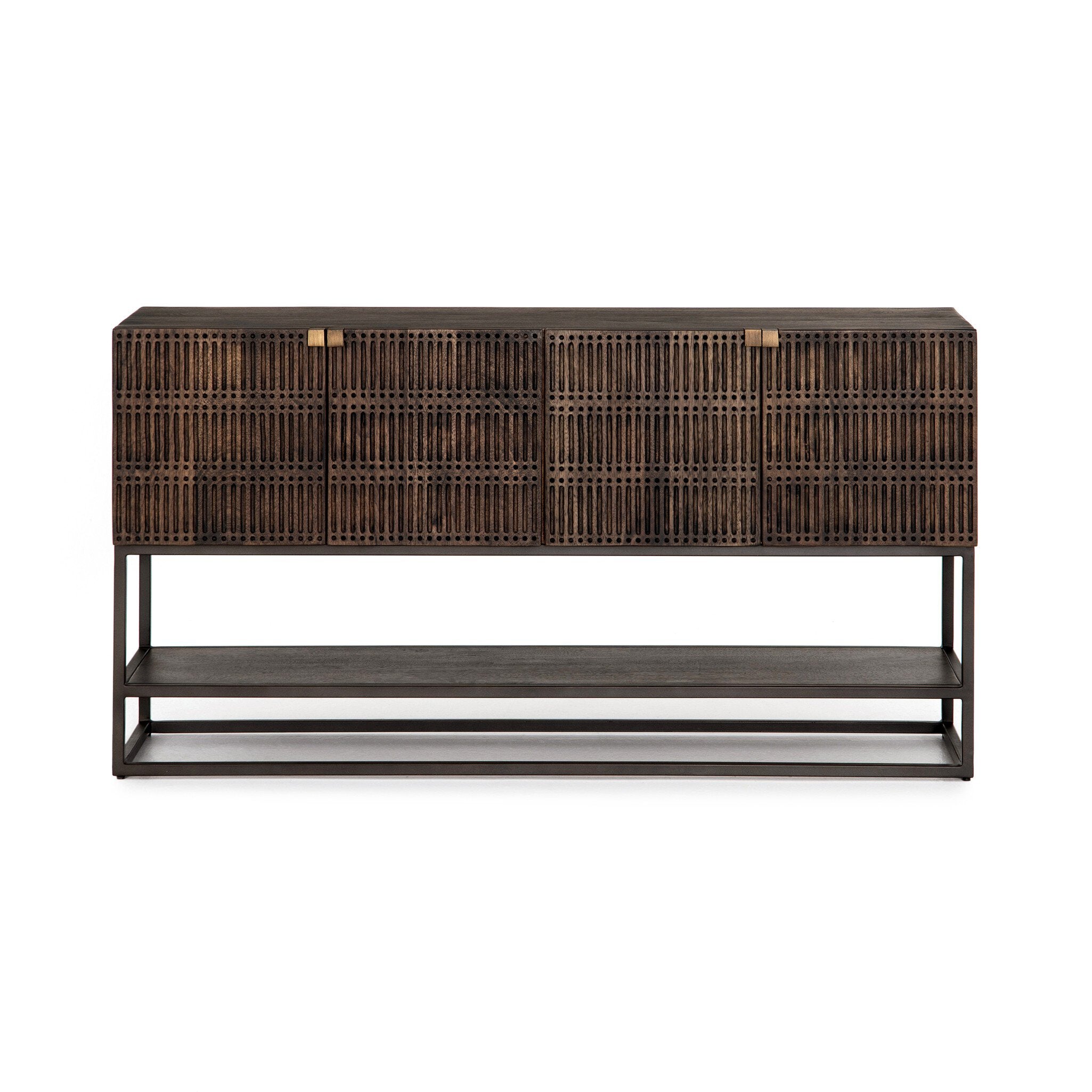 Kelby Small Media Console - Vintage Brown