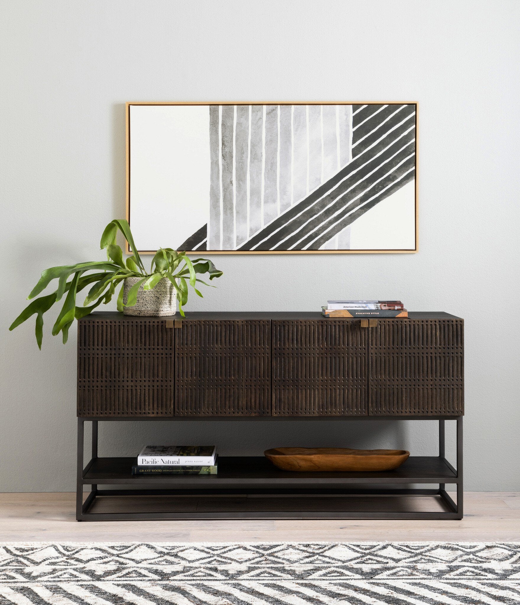 Kelby Small Media Console - Vintage Brown