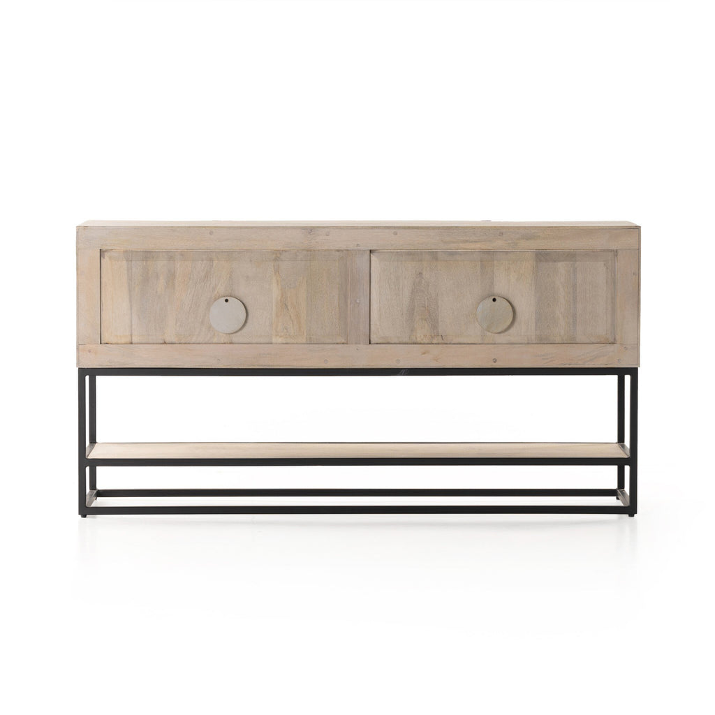Kelby Small Media Console - Light Wash Mango