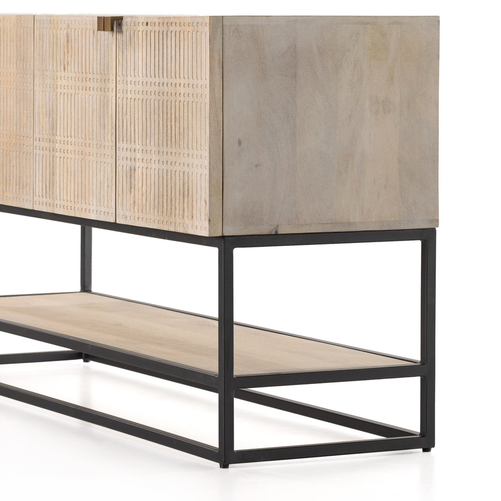 Kelby Small Media Console - Light Wash Mango