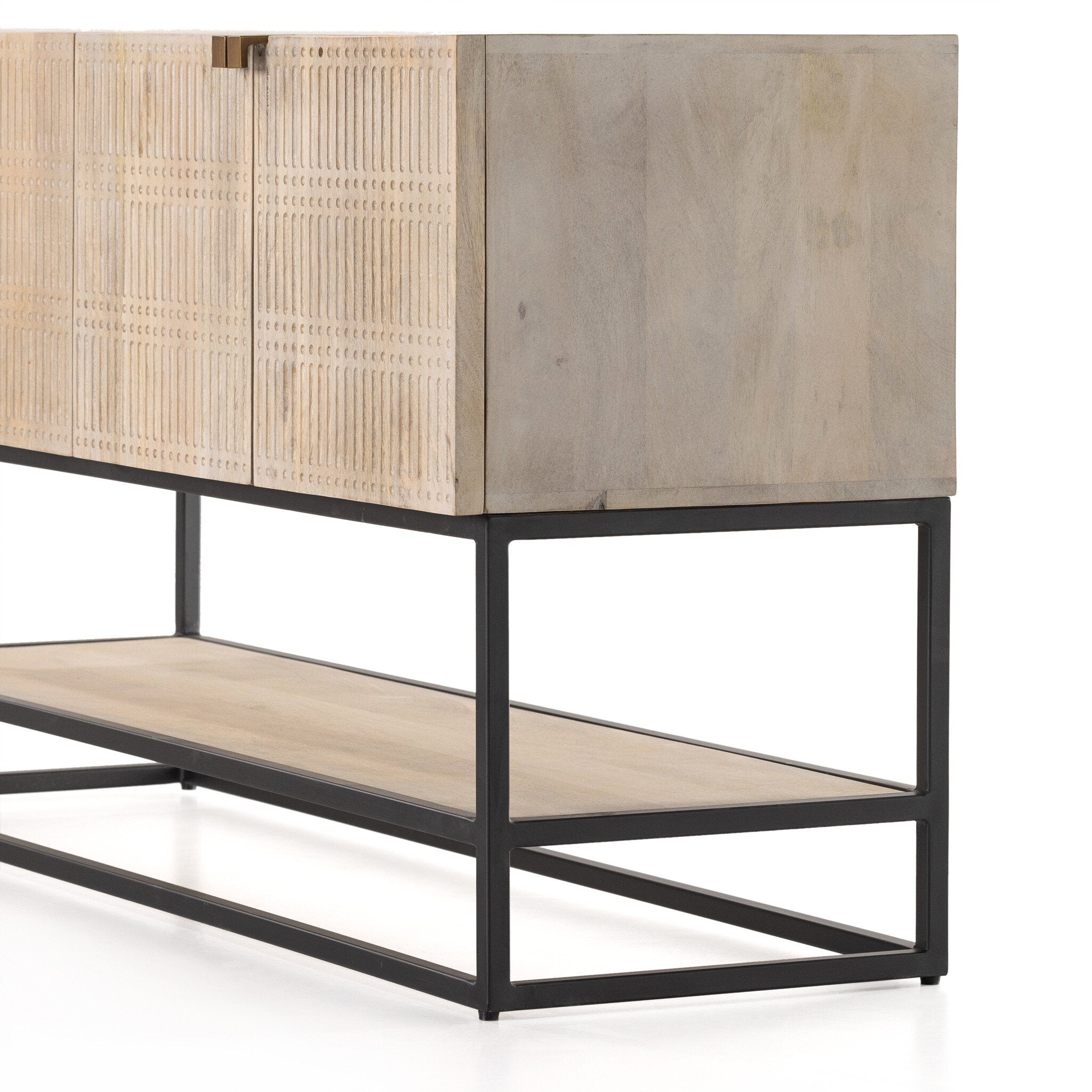 Kelby Small Media Console - Light Wash Mango
