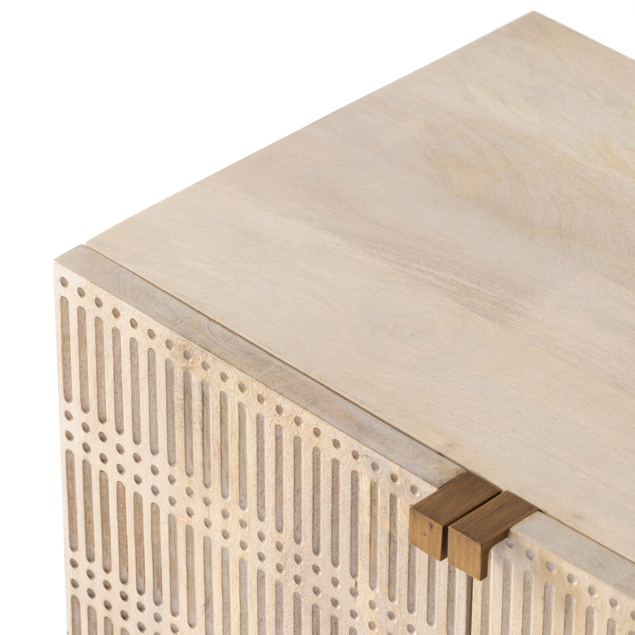 Kelby Small Media Console - Light Wash Mango