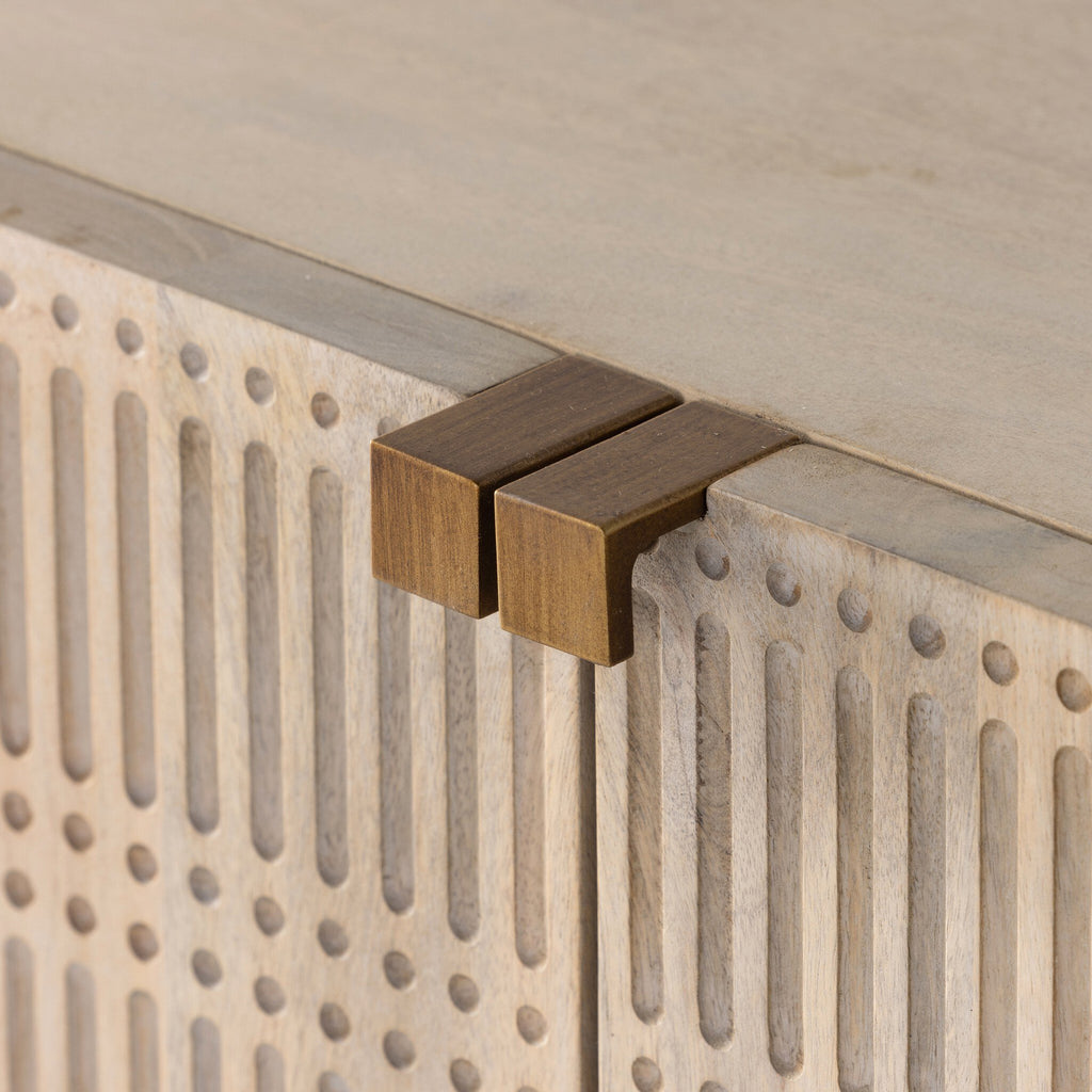 Kelby Small Media Console - Light Wash Mango