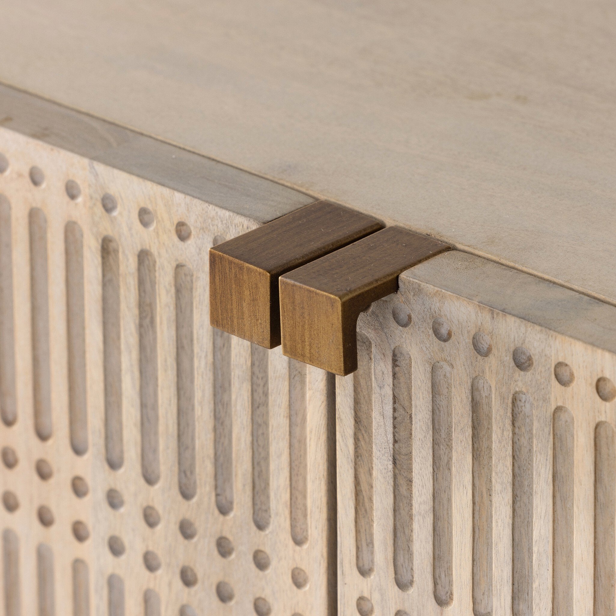 Kelby Small Media Console - Light Wash Mango