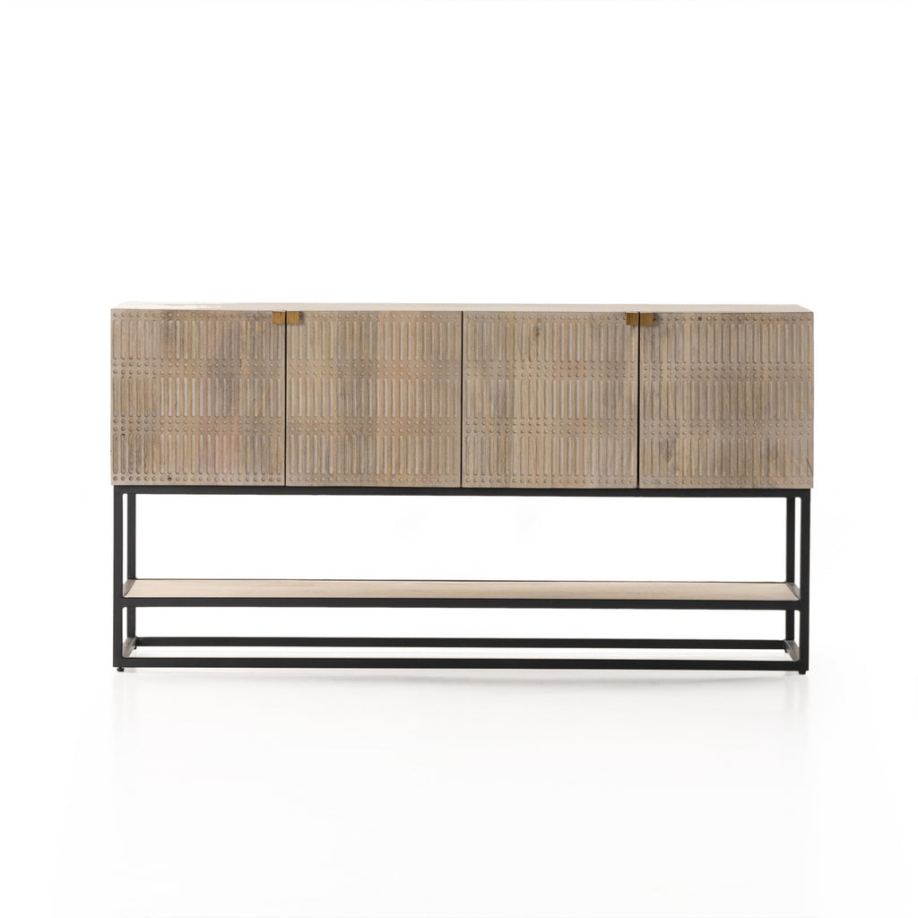 Kelby Small Media Console - Light Wash Mango