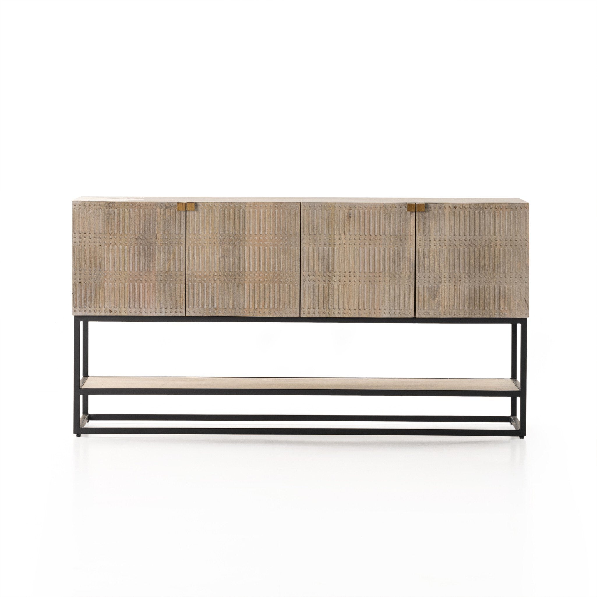 Kelby Small Media Console - Light Wash Mango