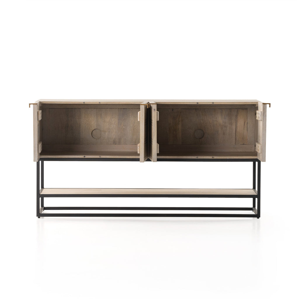 Kelby Small Media Console - Light Wash Mango