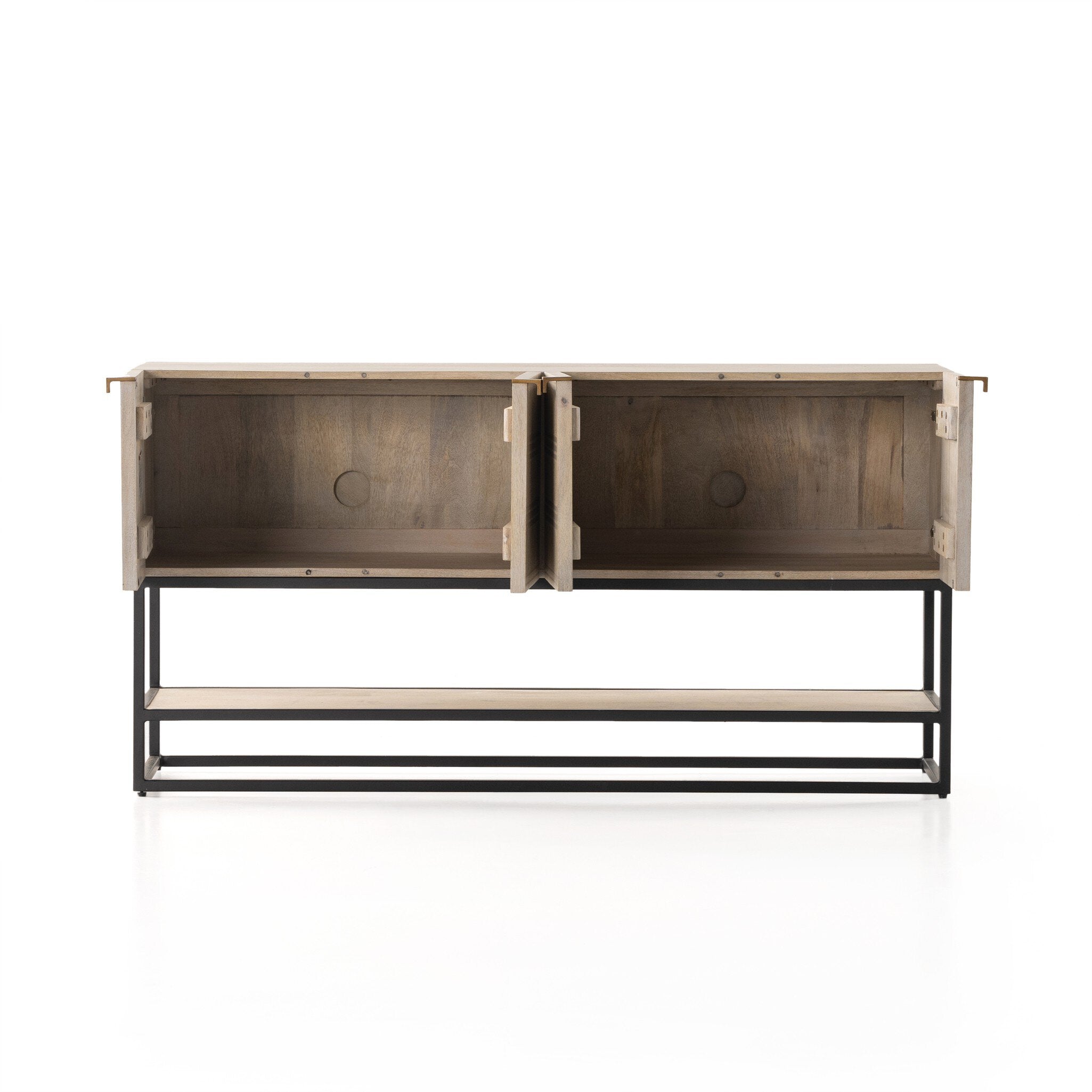 Kelby Small Media Console - Light Wash Mango