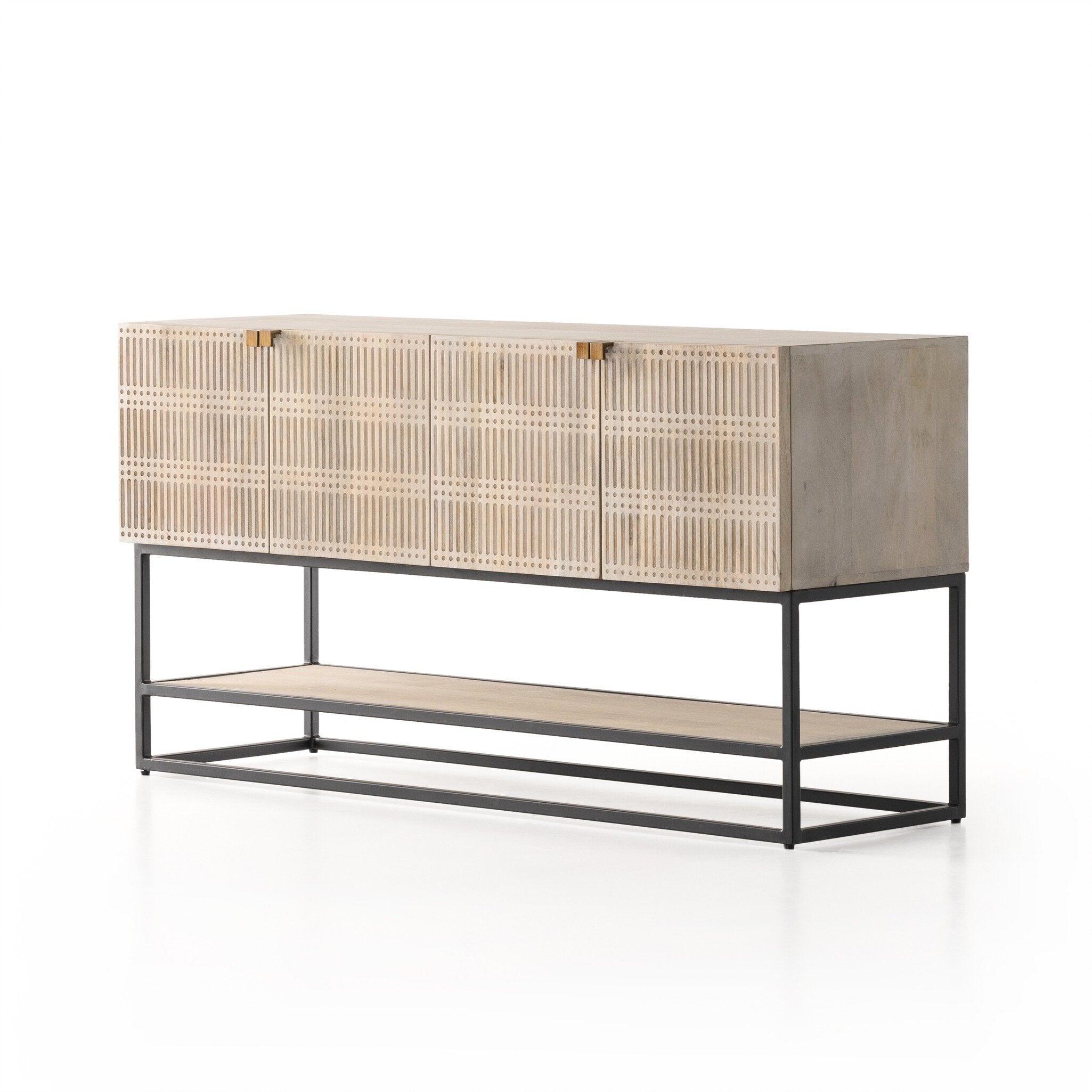 Kelby Small Media Console - Light Wash Mango