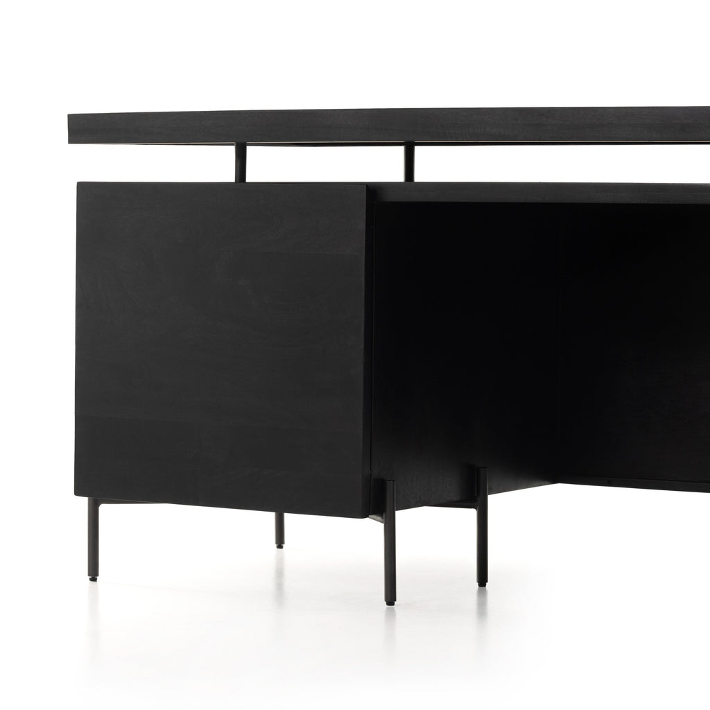 Raffael Desk - Carved Black Wash