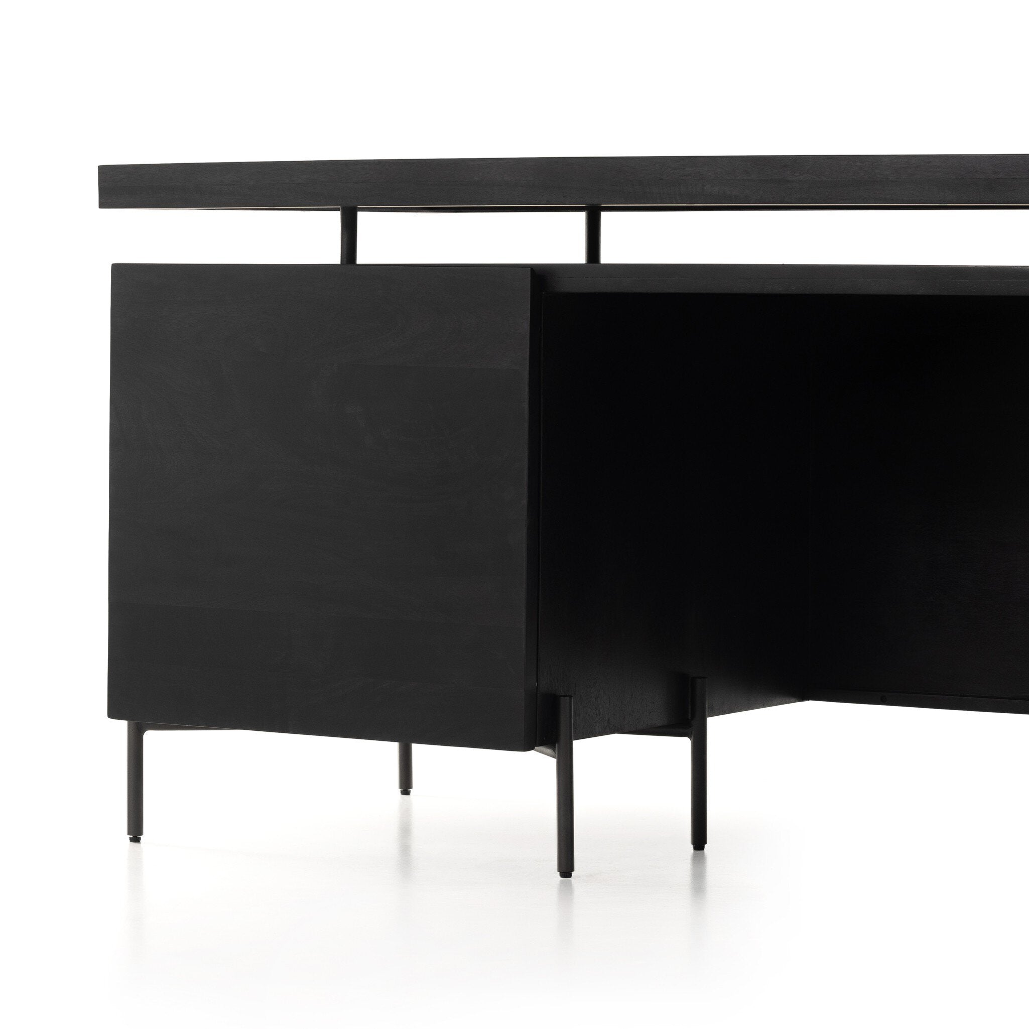 Raffael Desk - Carved Black Wash