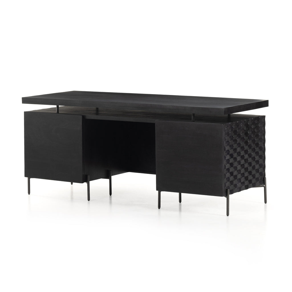 Raffael Desk - Carved Black Wash