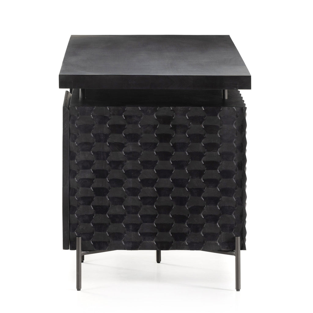 Raffael Desk - Carved Black Wash