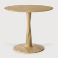 Torsion Dining Table | Varnished Oak | Round | 35" X 35"