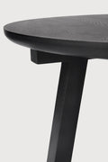 Tripod Side Table | Varnished Oak | Black | Round