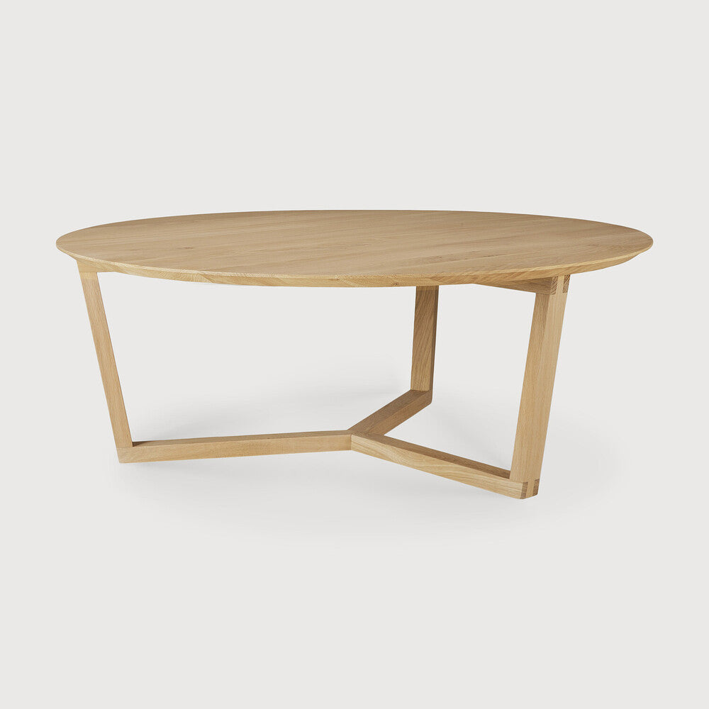 Tripod Coffee Table | Varnished Oak | Round