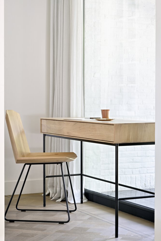 Whitebird Desk | Varnished Oak | 2 Drawers | Rectangular