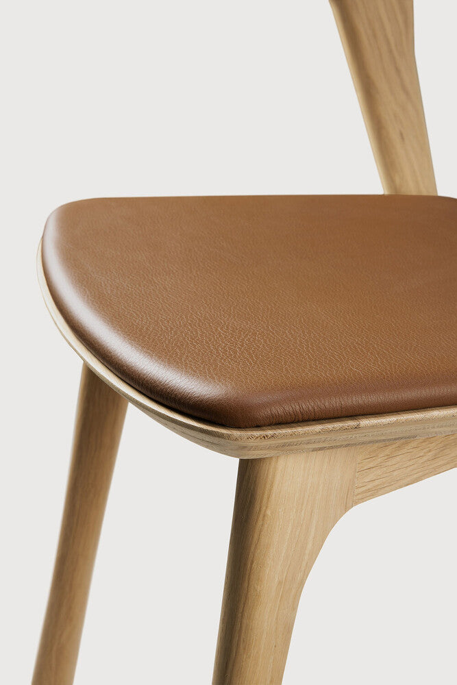 Bok Dining Chair | Varnished Oak | Cognac Leather