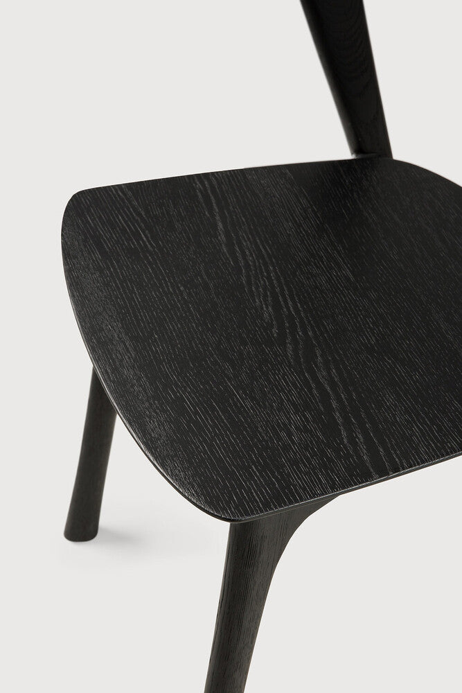 Bok Dining Chair | Varnished Oak | Black