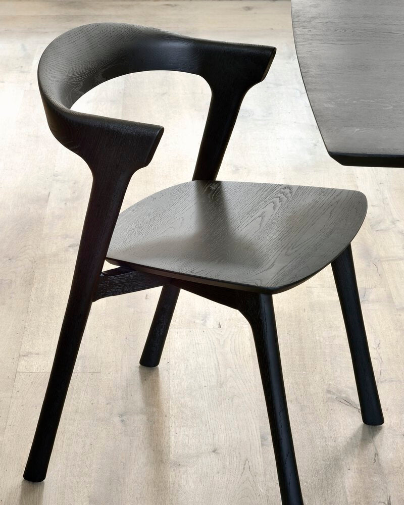 Bok Dining Chair | Varnished Oak | Black