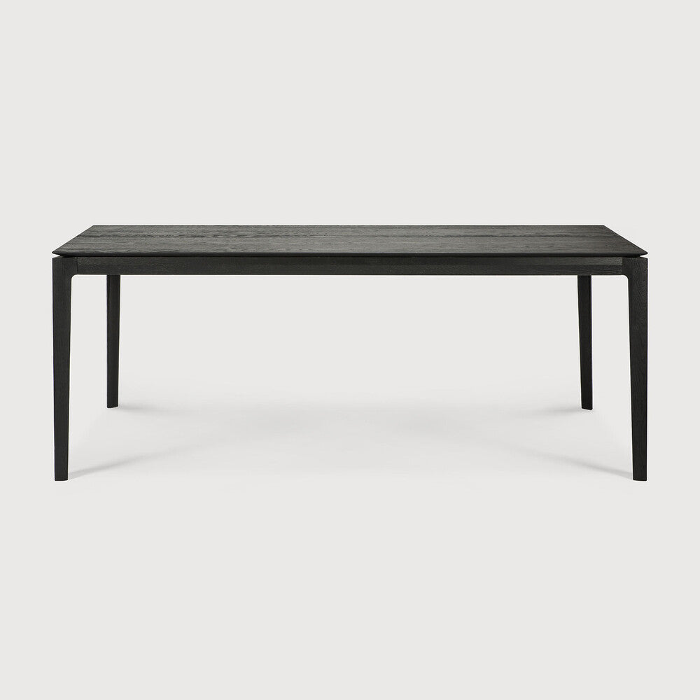 Bok Dining Table | Varnished Oak | Black | Rectangular | 79" X 37"