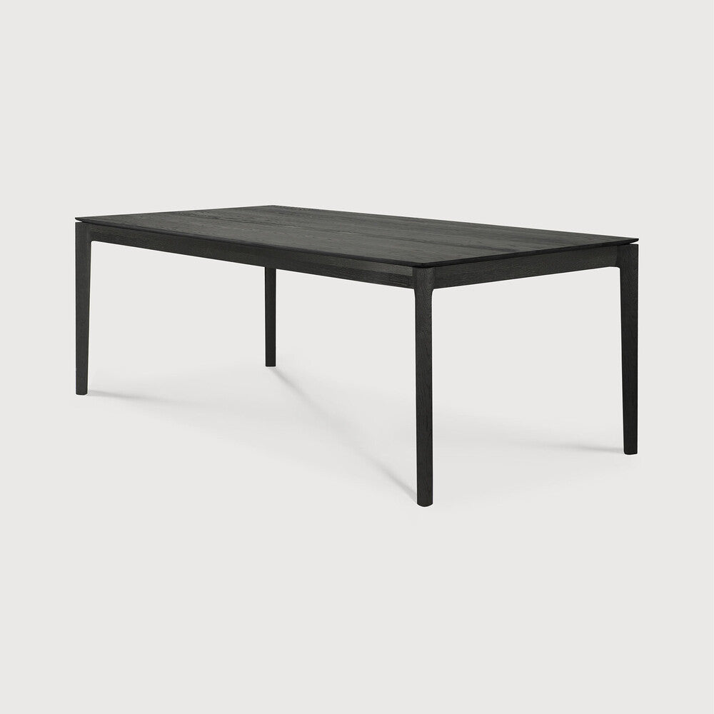 Bok Dining Table | Varnished Oak | Black | Rectangular | 79" X 37"