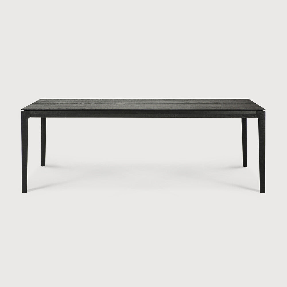 Bok Dining Table | Varnished Oak | Black | Rectangular | 87" X 37"