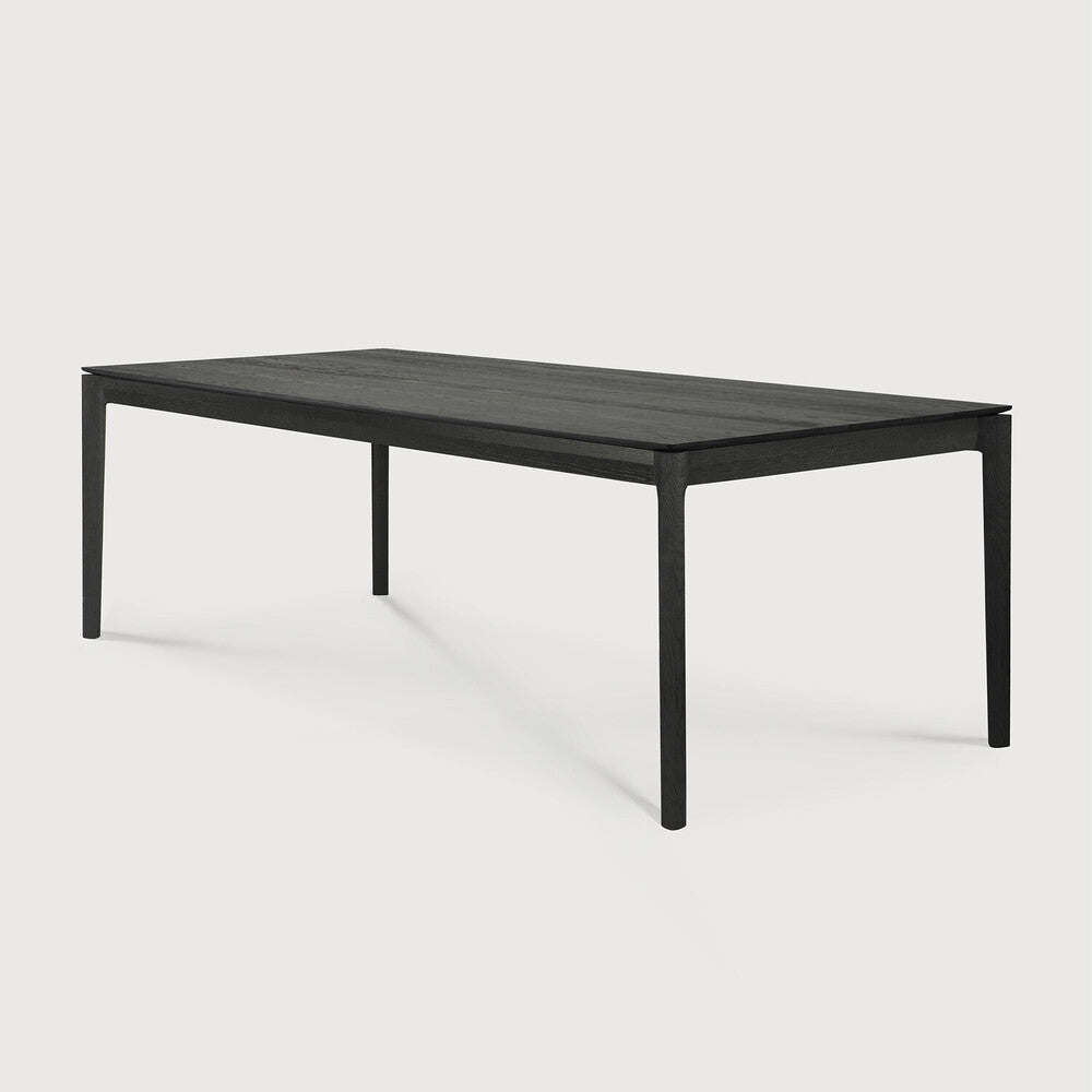 Bok Dining Table | Varnished Oak | Black | Rectangular | 87" X 37"
