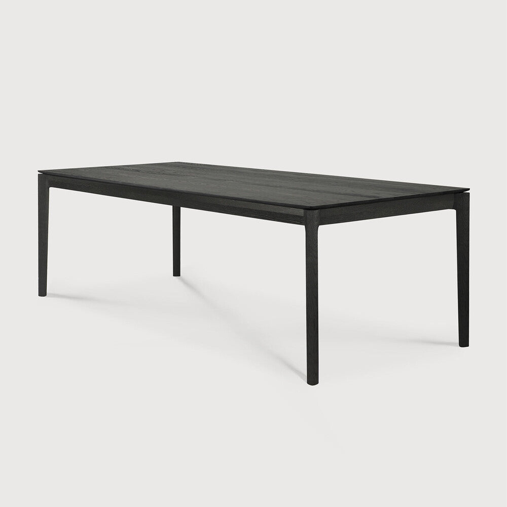 Bok Dining Table | Varnished Oak | Black | Rectangular | 94" X 39"