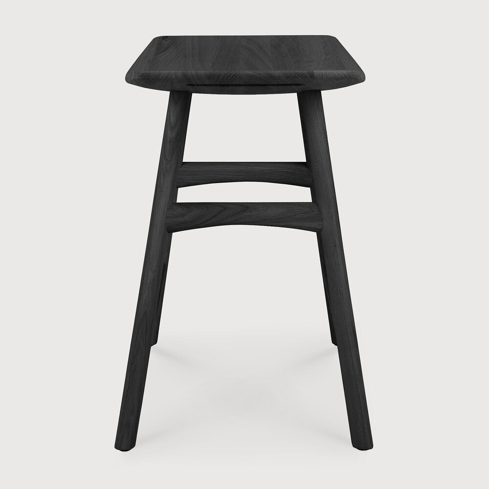 Osso Stool | Varnished Oak | Black
