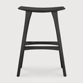Osso Bar Stool | Varnished Oak | Black