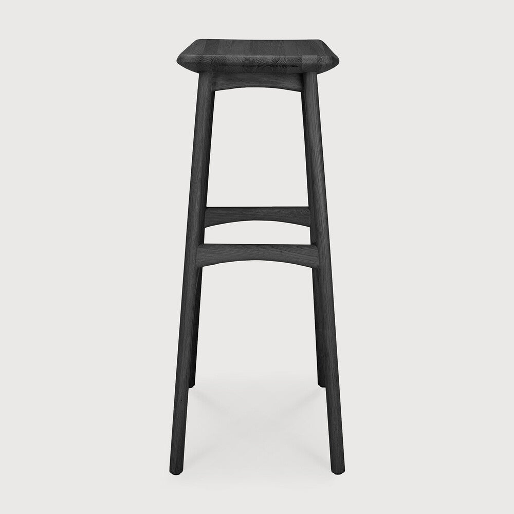 Osso Bar Stool | Varnished Oak | Black