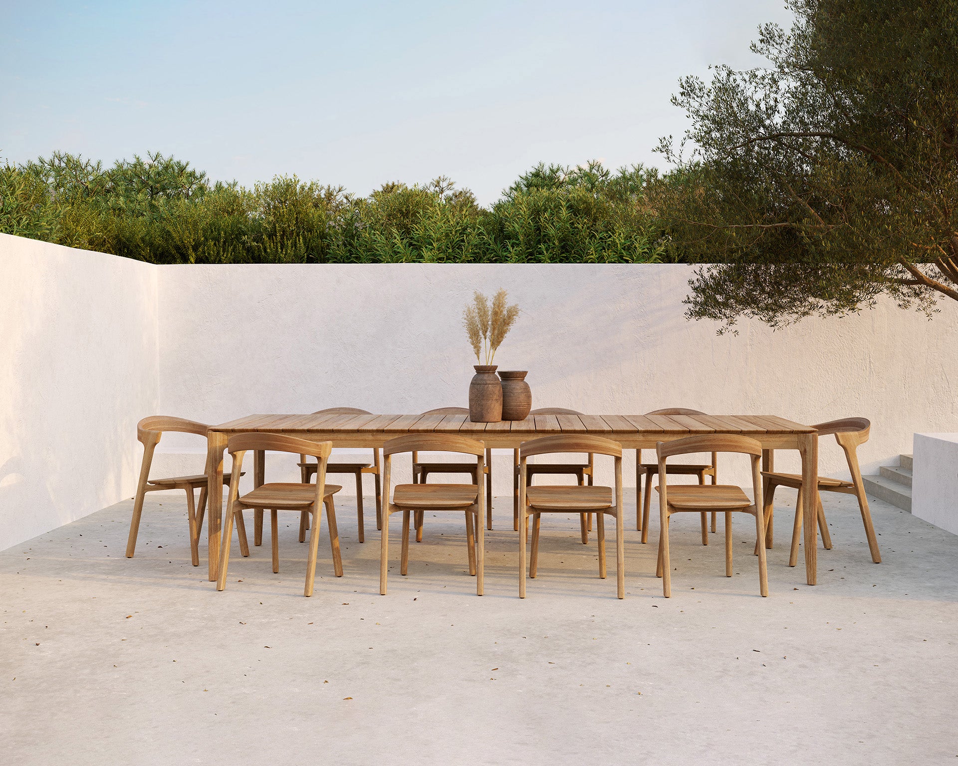 Bok Outdoor Dining Table | Teak | Rectangular | 118" X 43"