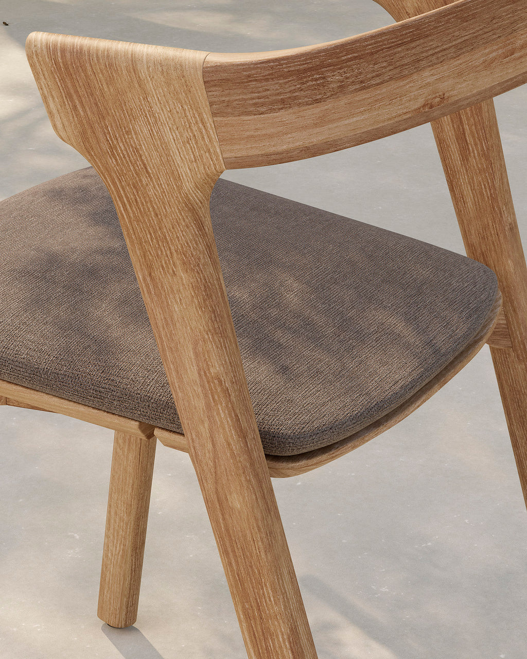 Bok Outdoor Dining Chair | Teak | Mocha Fabric