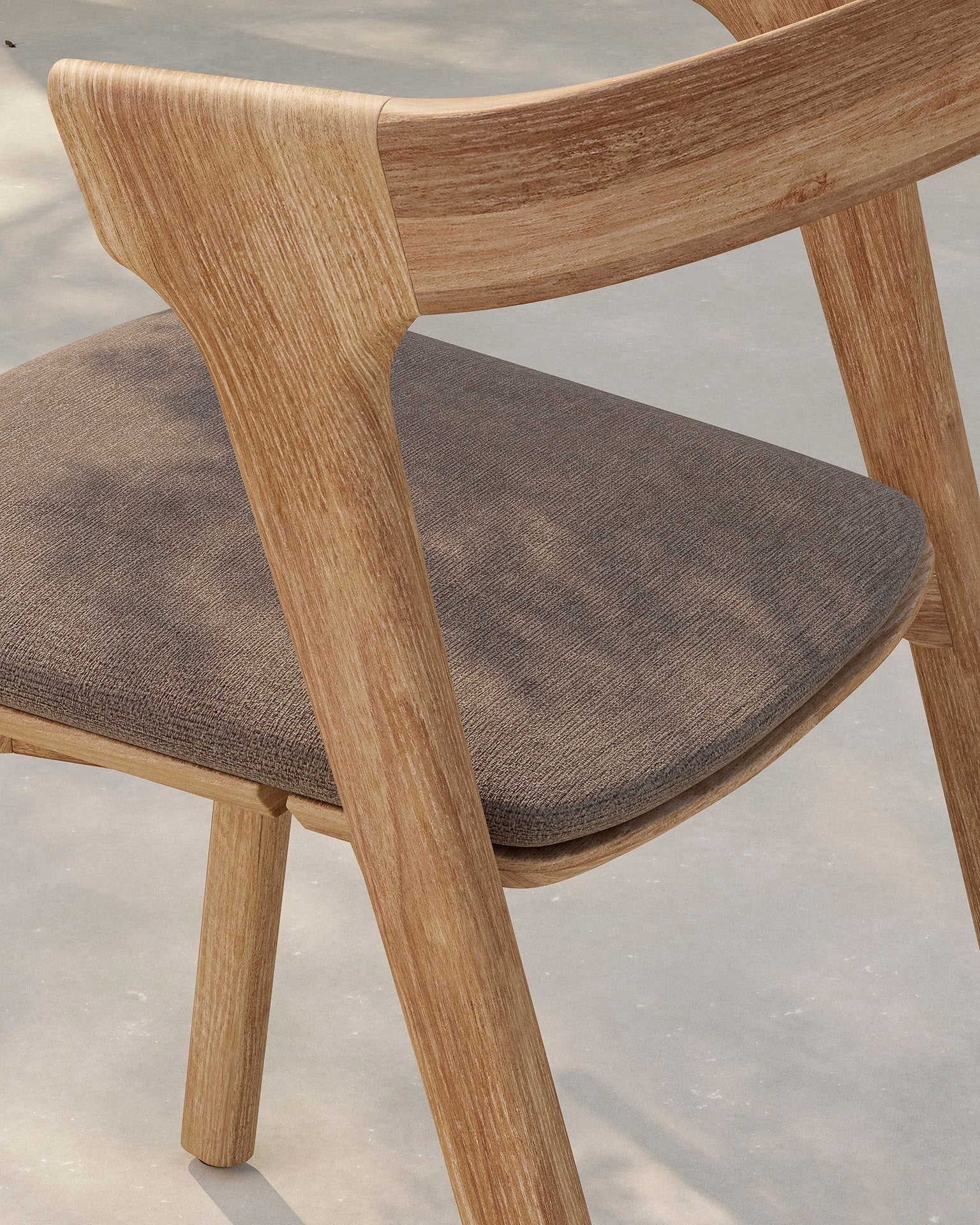 Bok Outdoor Dining Chair | Teak | Mocha Fabric