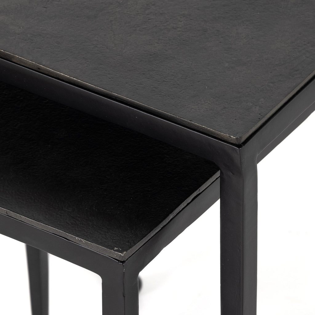 Dalston Nesting End Table Set - Raw Black