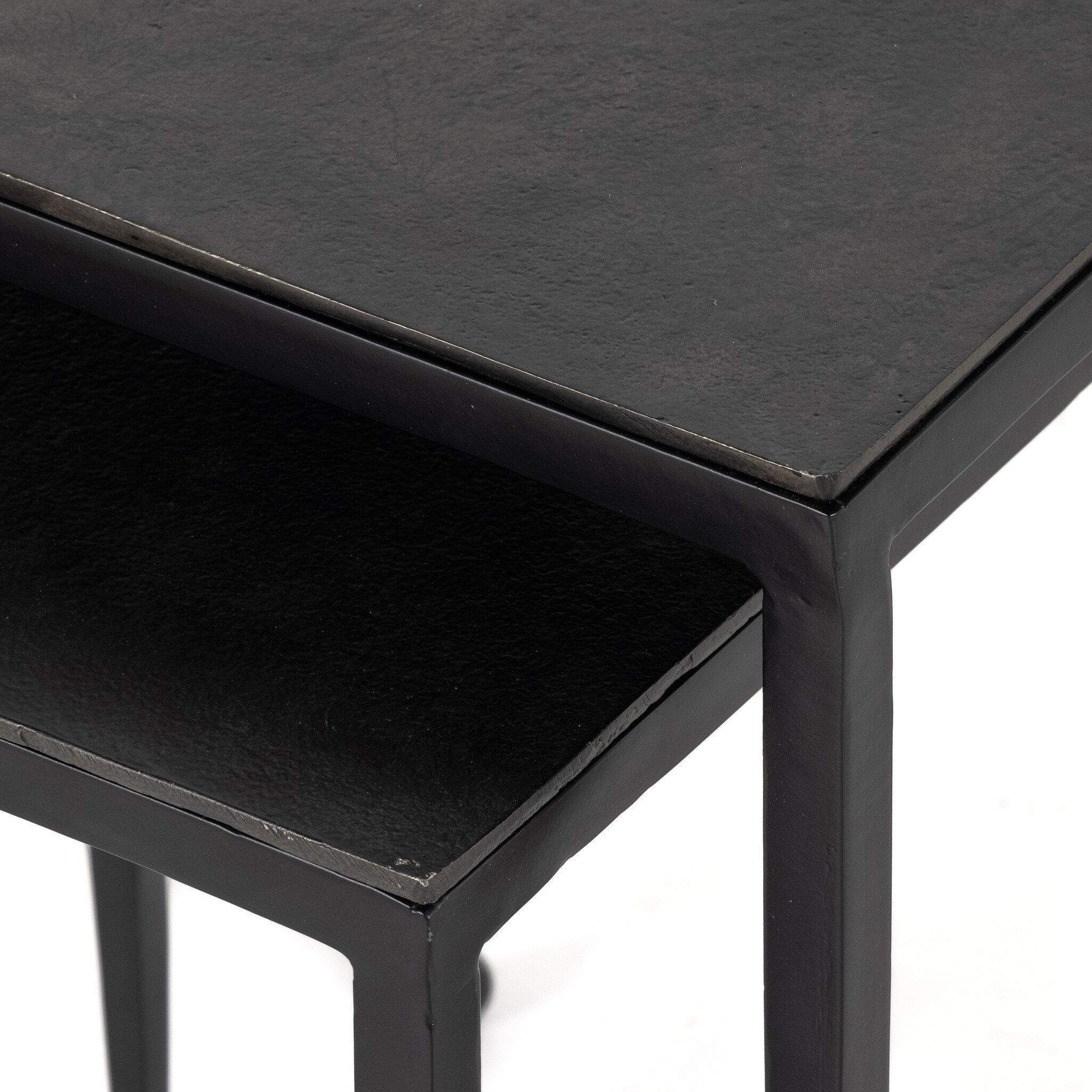 Dalston Nesting End Table Set - Raw Black