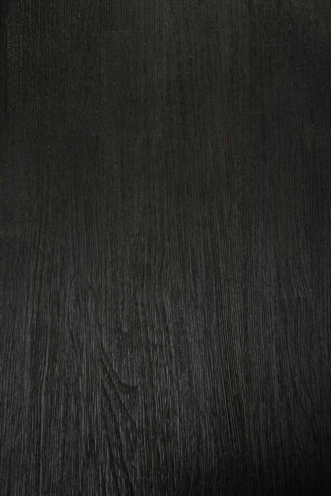 Oblic Side Table | Varnished Teak | Black | Round