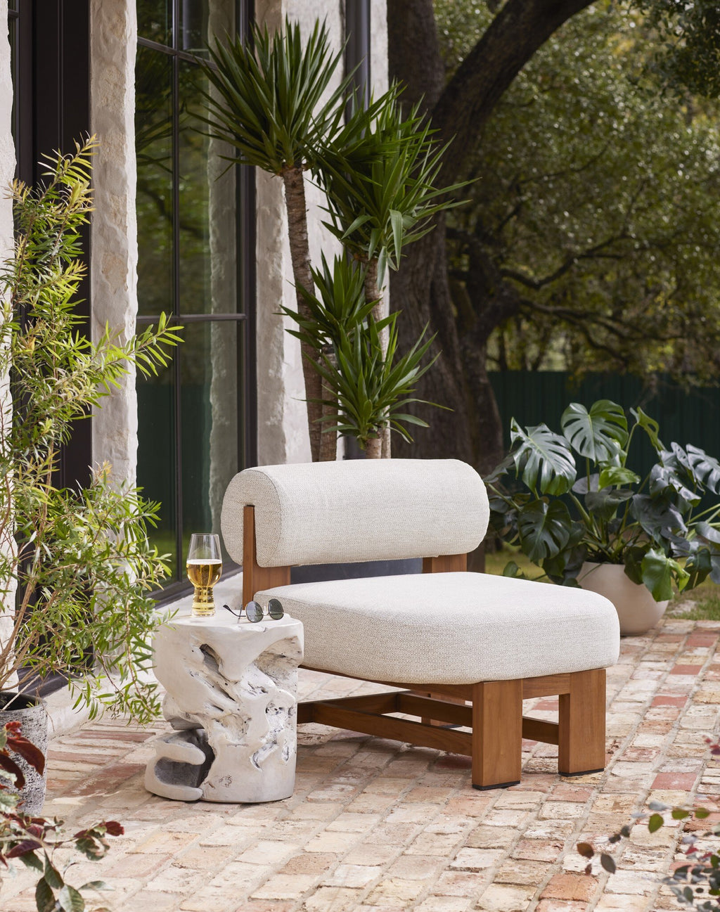 Teak Stool - Ivory Teak Root