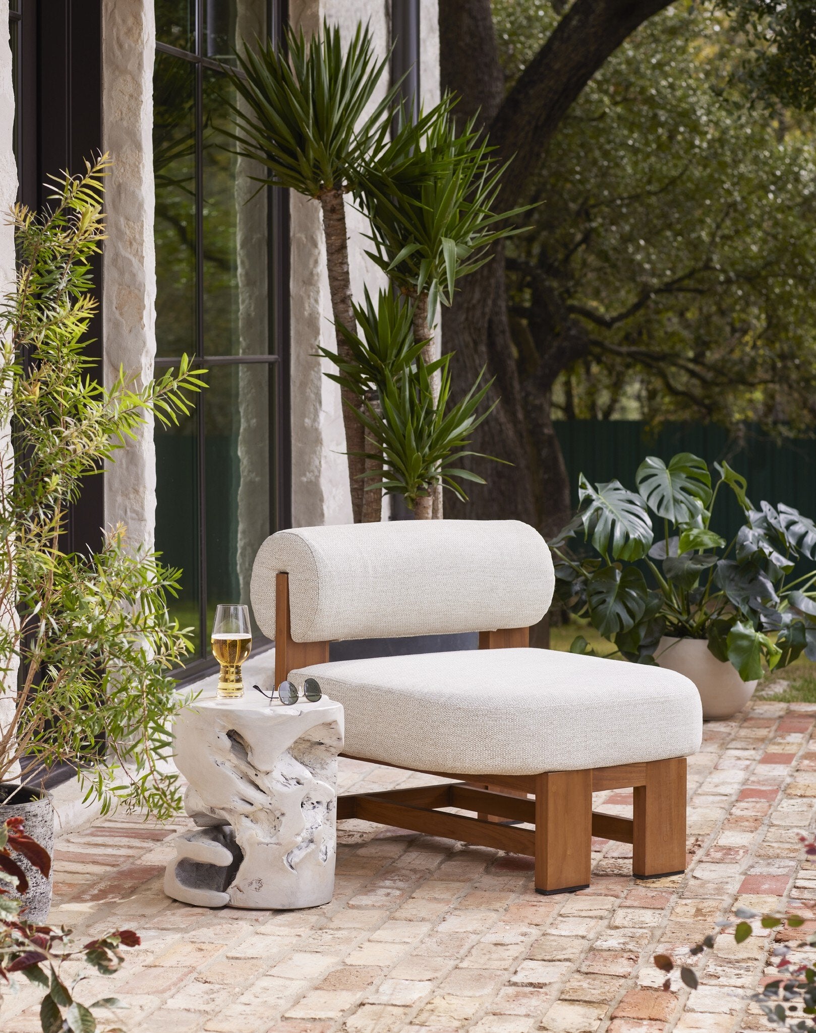 Teak Stool - Ivory Teak Root