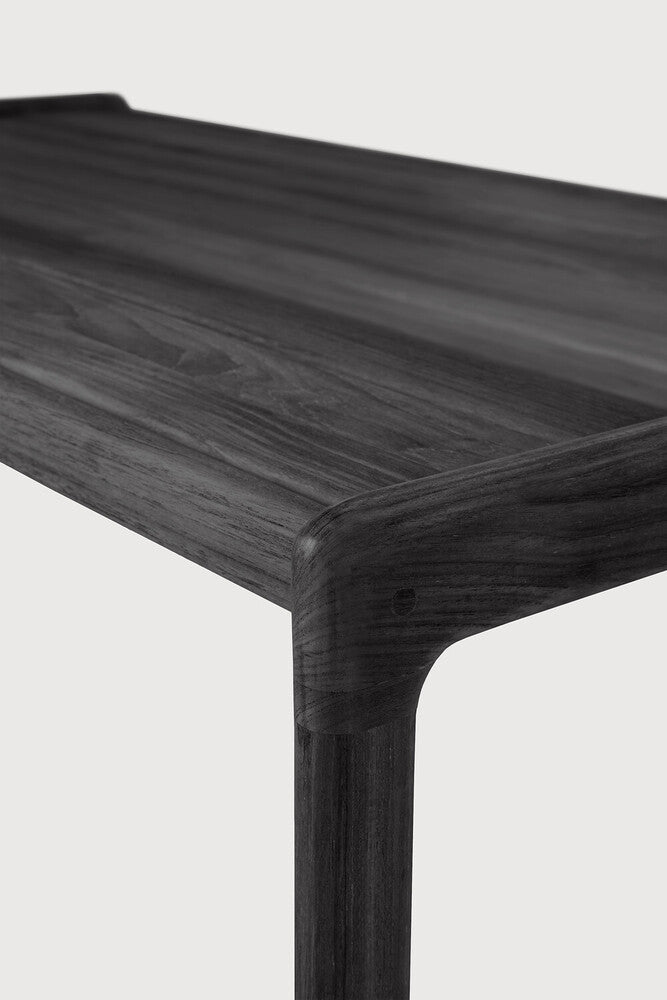 Jack Outdoor Coffee Table | Varnished Teak | Black | Rectangular | 47" X 26"