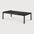 Jack Outdoor Coffee Table | Varnished Teak | Black | Rectangular | 47" X 26"